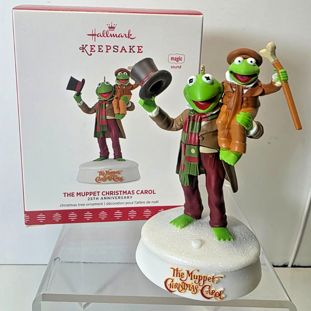 2017 Hallmark The Muppet Christmas Carol 25th Anniversary Ornament Kermit Sound